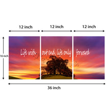 Load image into Gallery viewer, Rovanal Motivational Posters Inspirational Wall Art, Life Without End Life Only Forward, 3 Pieces Motivation Success Entrepreneur Poster Framed Positive Quotes Wall Decor Office Wall Picture Gift for Home Office Workplace
