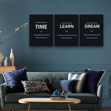 Load image into Gallery viewer, Rovanal Inspirational Canvas Painting Wall Art, 3 Pieces Motivation Wall Decor Success Entrepreneur Poster Framed Positive Quotes Wall Picture Gift for Home Office Workplace Businness
